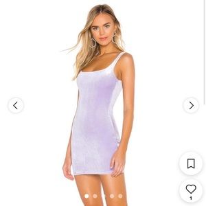 Superdown velvet purple mini dress
